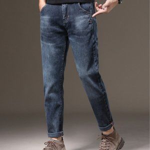 Jeans men's fashion loose straight pants jeans casual pants